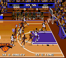 Tecmo Super NBA Basketball (Japan) In game screenshot